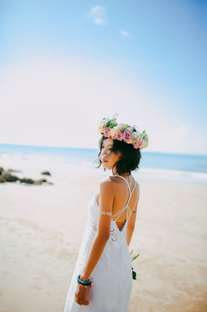 vestido de noiva para casar na praia