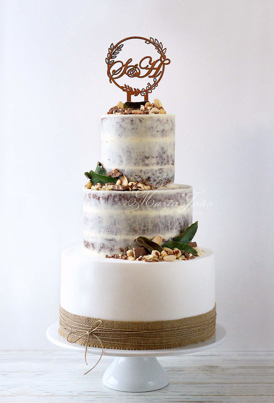 Inspiração para bolos de casamento de 3 andares | Créditos: Maria João Bolos Artísticos