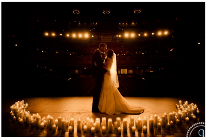Decoración de boda con velas - Foto Jessica Johnston