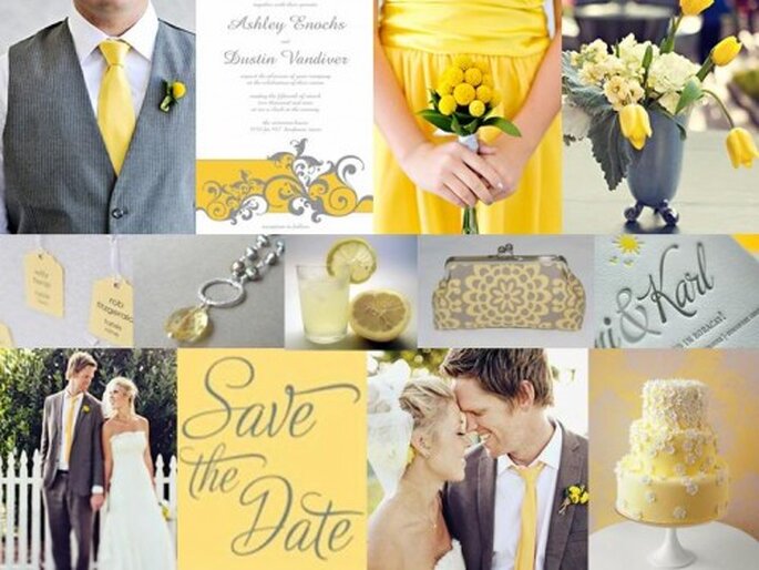 Yellow and Gray weddings from The Perfect Palette