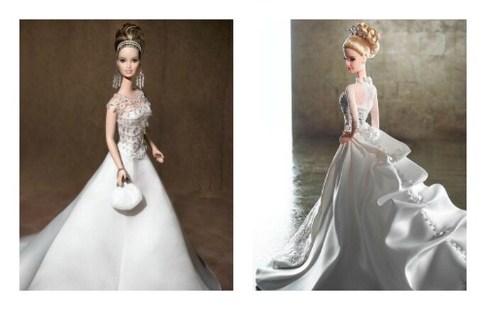 Due modelli di designer importanti come Bagdley Mishka a sinistra e Reem Acra a destra. Foto www.barbiecollector.com