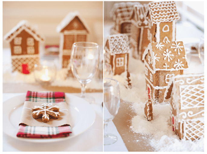 Decoração de mesas de casamento inspiradas no Natal 