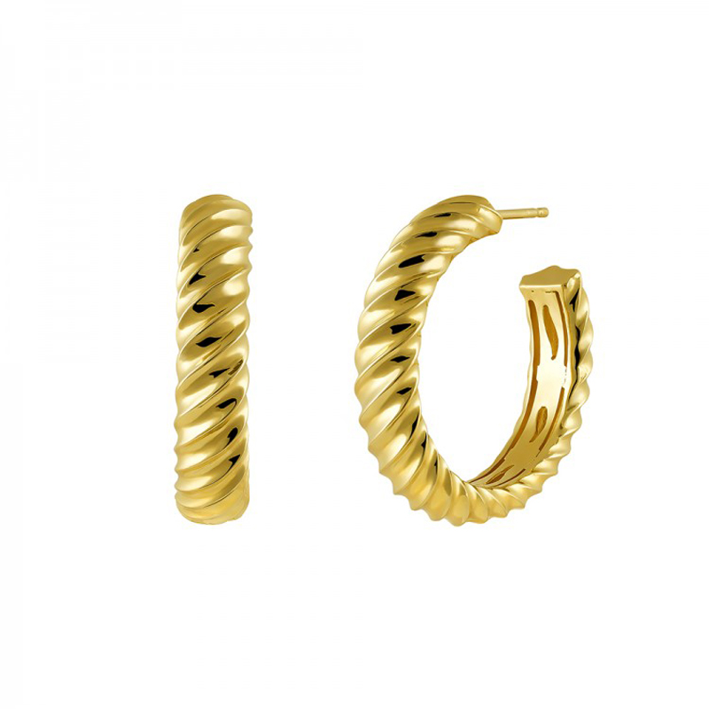 Brincos argola em prata e ouro amarelo. Créditos: Aristocrazy