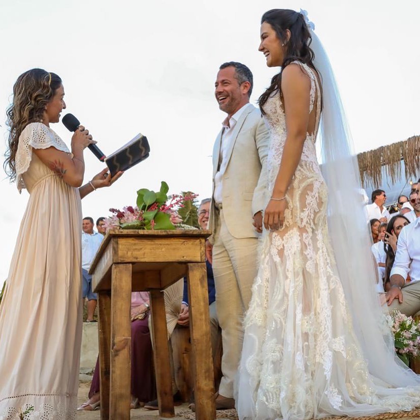 Casamento do ator Malvino Salvador com a atleta Kyra Gracie