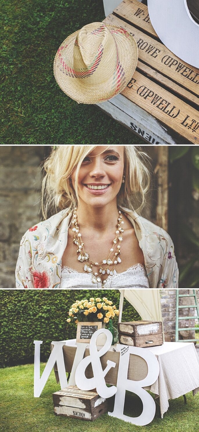 Real Wedding estilo vintage chic com detalhes rústicos DIY - Foto Howell Jones Photography