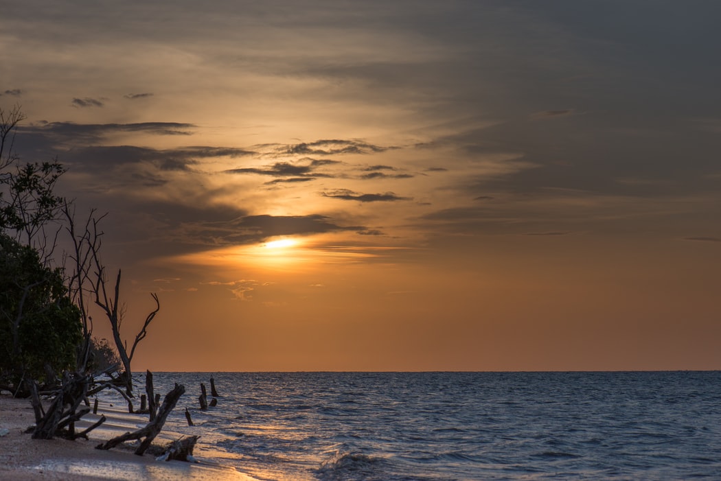 Praia no Suriname