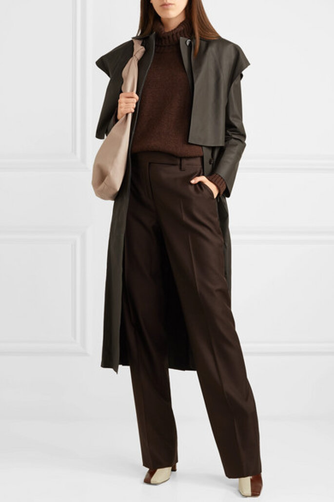 Trench de Pele Agnona via Net-a-Porter