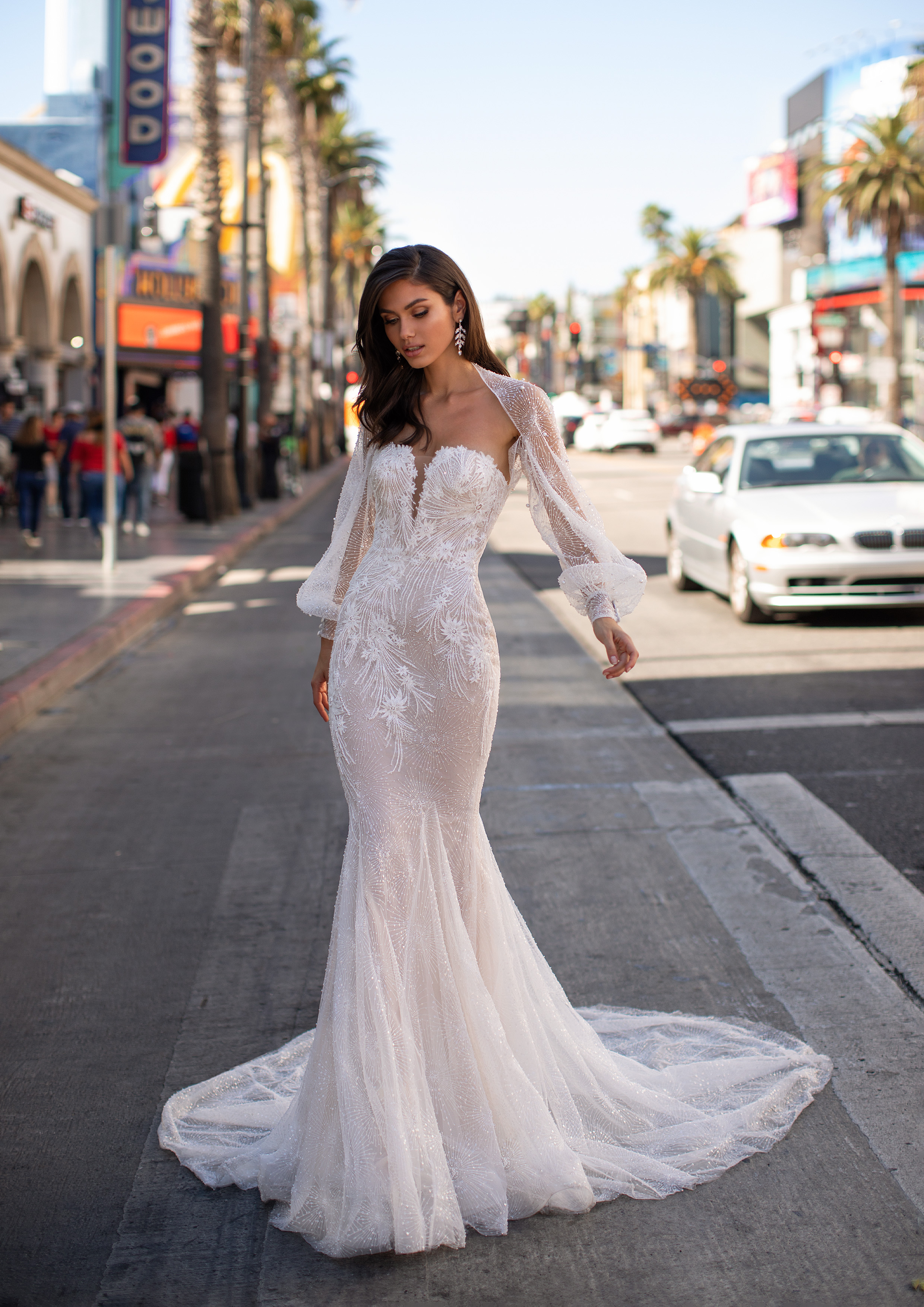 Vestido de noiva modelo Lansbury da coleção Pronovias 2021 Cruise Collection