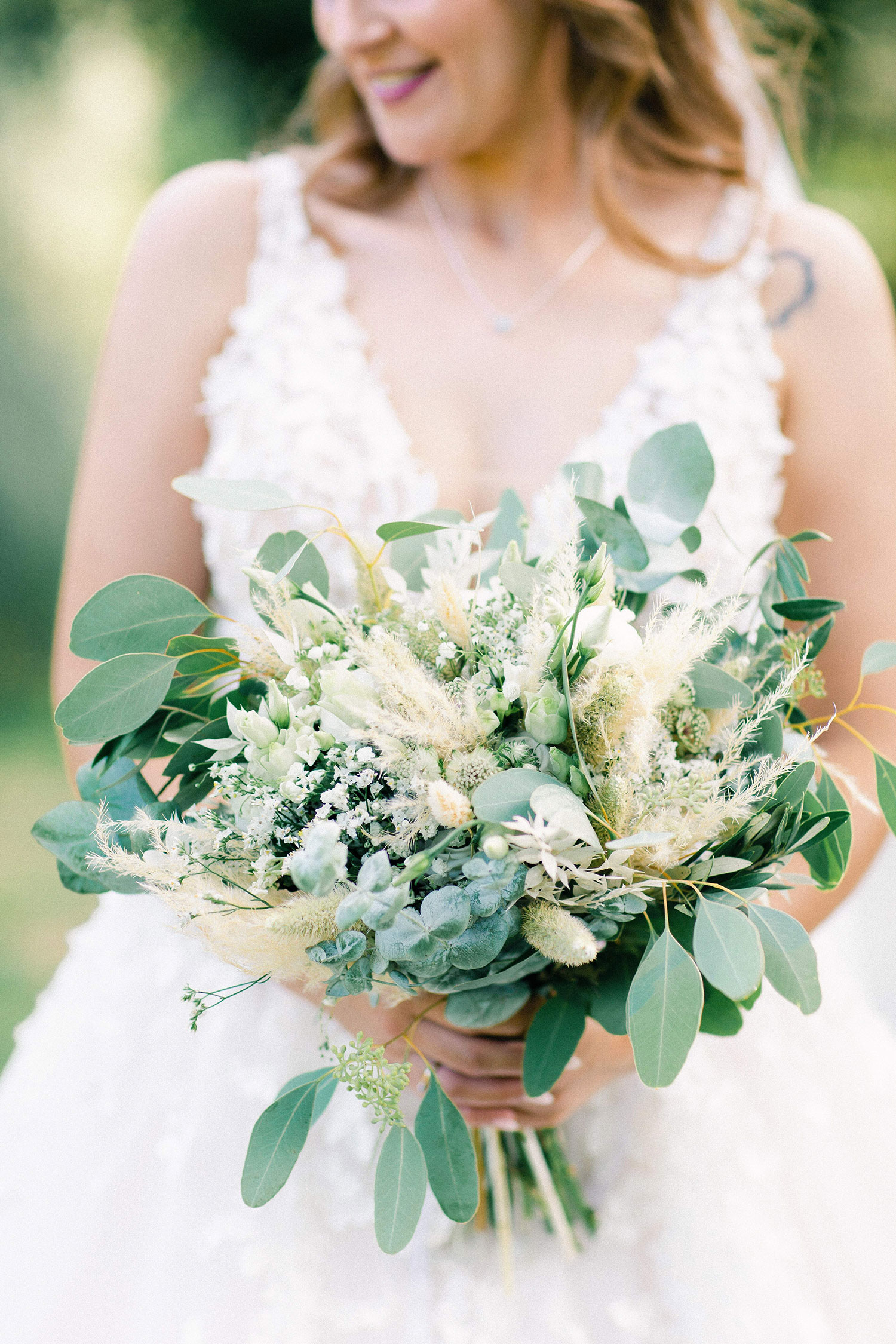 Bouquet em tons verde