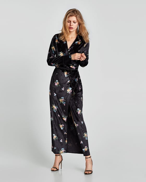 QUIMONO DE VELUDO COM PRINT FLORAL - Zara