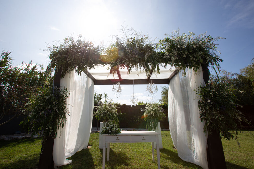 Altar decorado por Verde e Alfazema