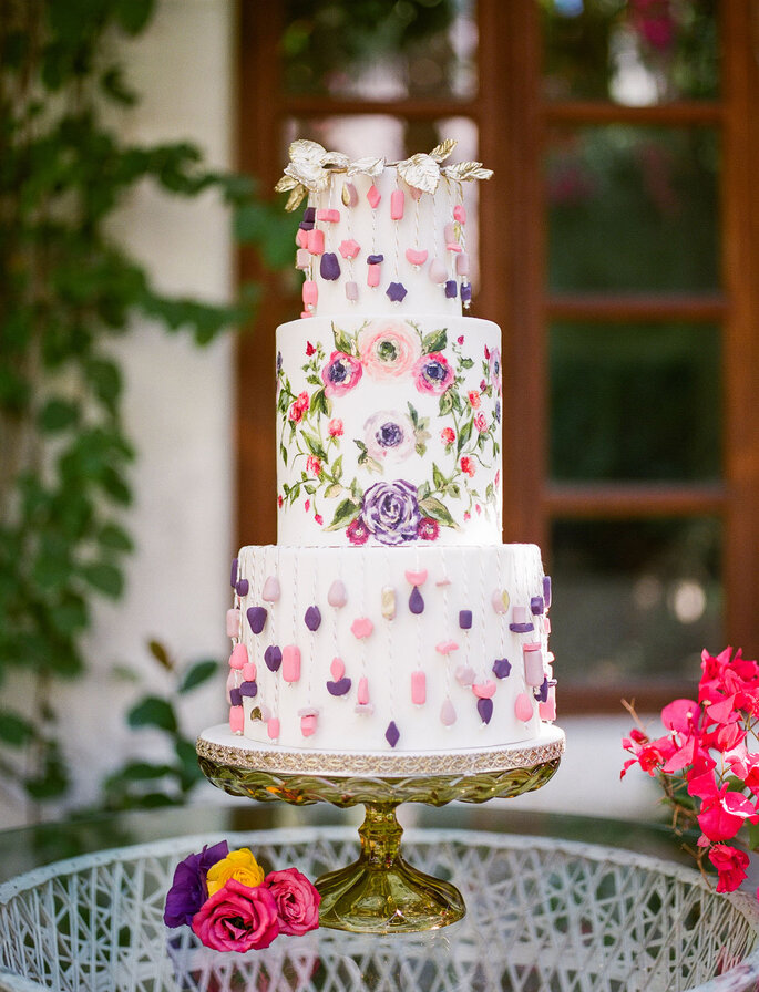 Inspiração para bolos de casamento originais que são verdadeiras obras de arte | Créditos: Braedon Flynn Photography