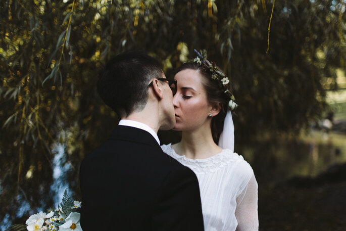 Un dulce casamiento íntimo con estilo vintage. Foto: Karen Kristian Photographer