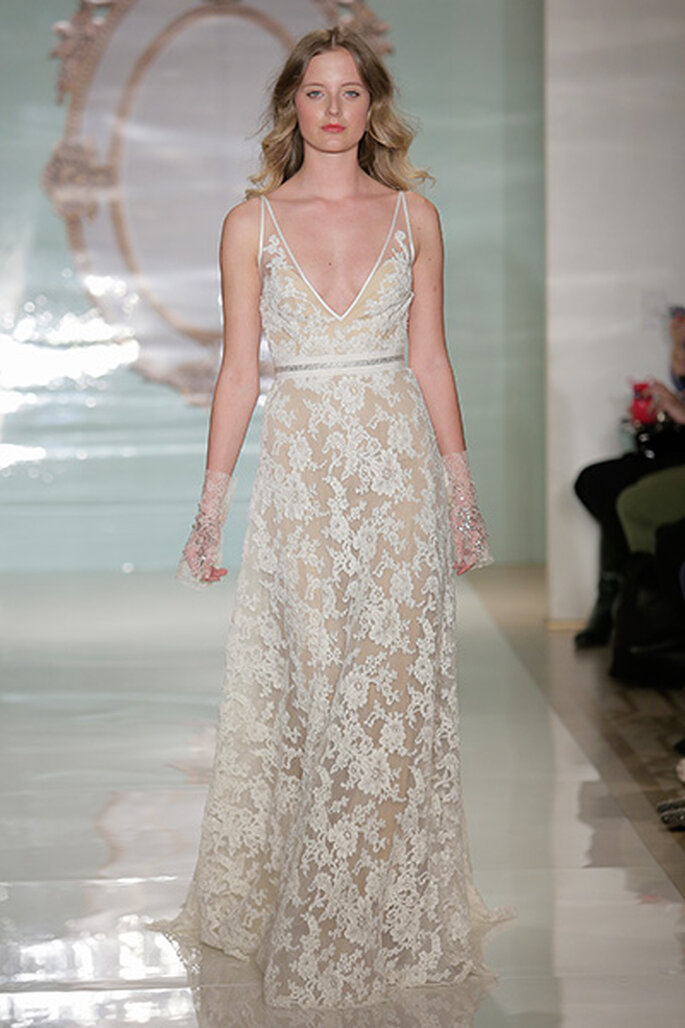 Colecção de Verão de Noivas 2015 de Reem Acra na NY Bridal Week. Foto: Getty.