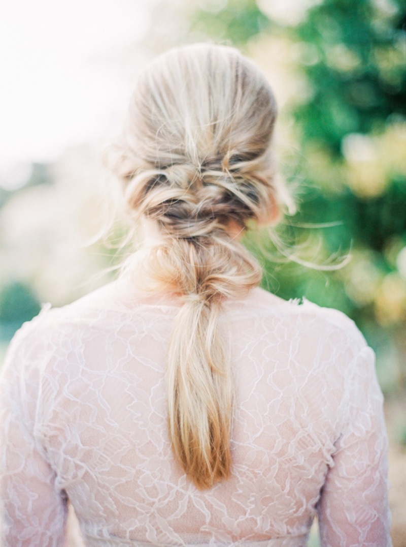 Penteado da noiva.