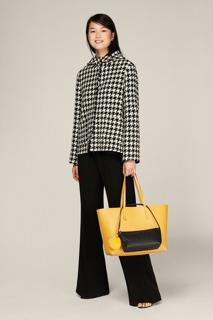 Casaco Tecido Houndstooth Carolina Herrera