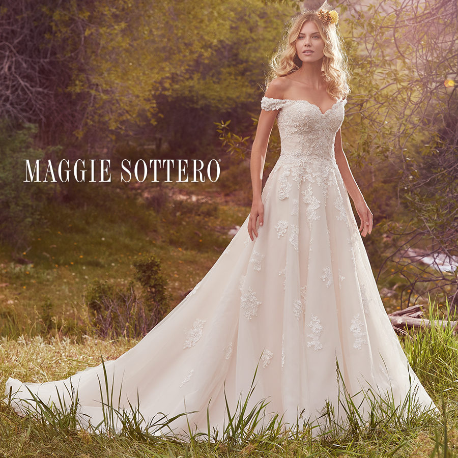 Saffron.  Maggie Sottero: Cordelia Collection.