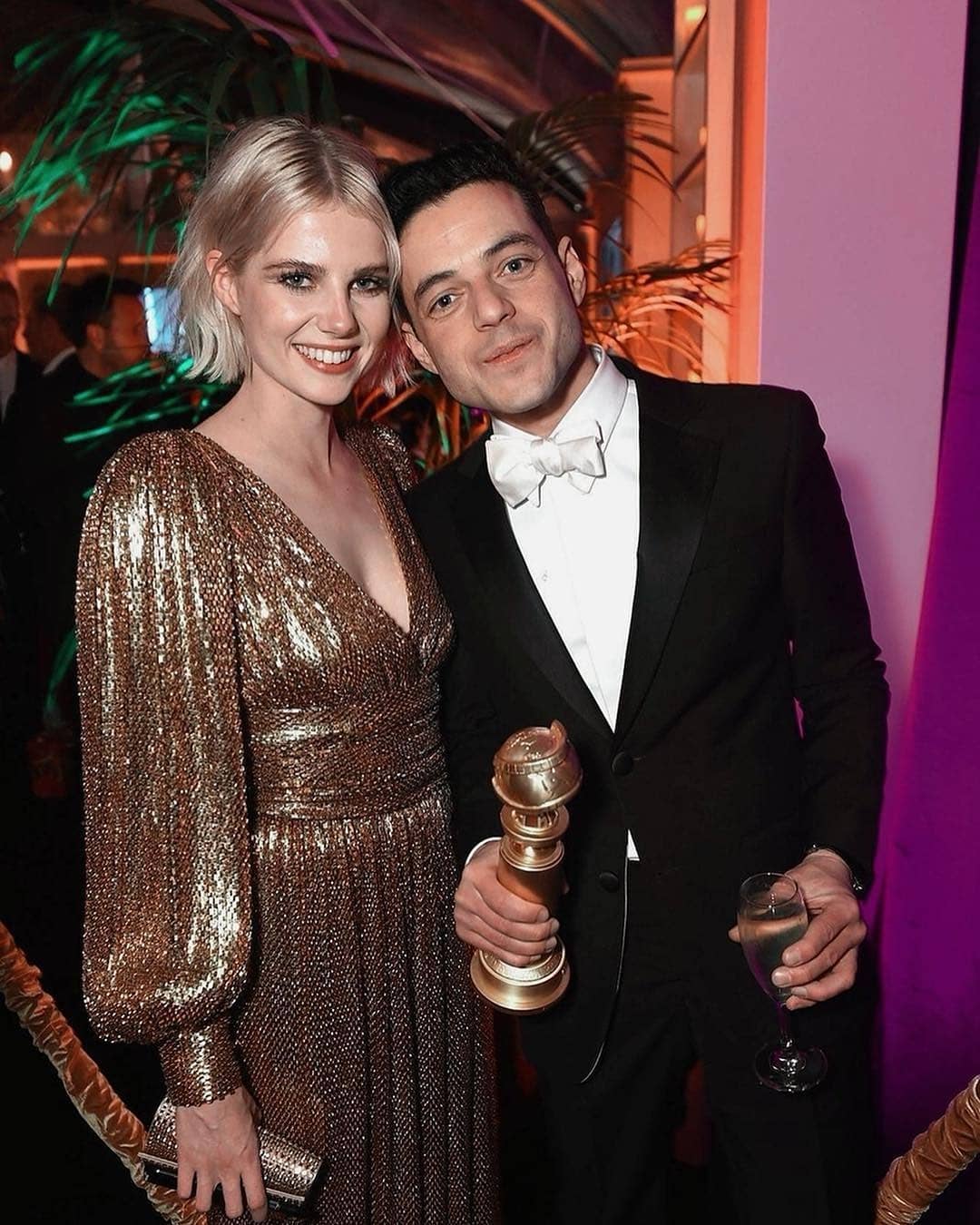 Rami Malek e Lucy Boynton | Foto Reprodução Instagram