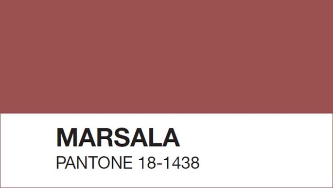 Código oficial da cor Marsala.