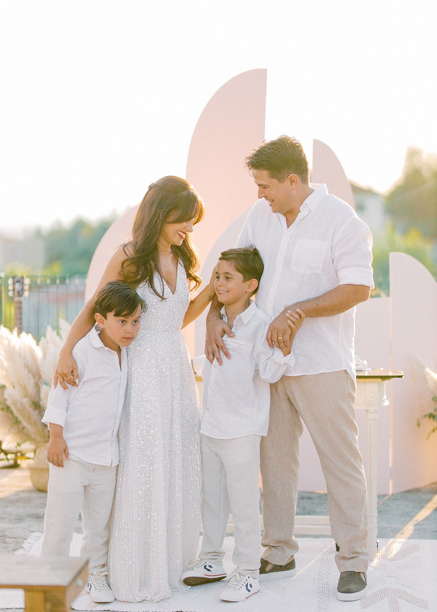 Jenny e Estevão com os filhos Vasco e Vicente