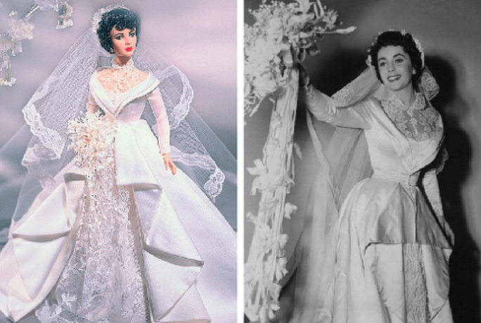 Barbie de Elisabeth Taylor vestida como en la película 'Father of the Bride'. Foto: Barbie Collector