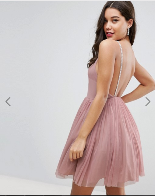 ASOS Embellished Strap Mini Tulle Dress (59,46€)