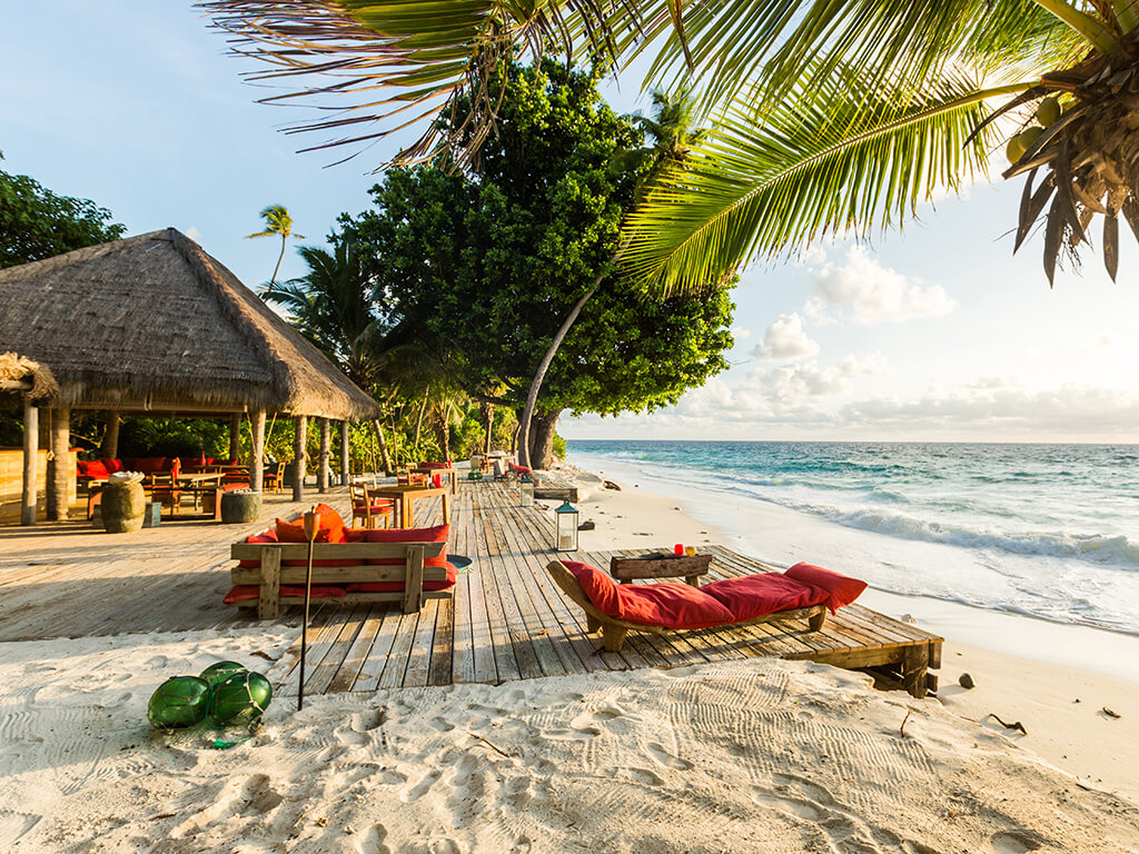 Os detalhes da sua lua-de-mel não foram divulgados, mas fontes revelam que os pombinhos relaxaram no Resort North Island, um resort de luxo nas Seychelles que é de tal forma privado que só se consegue lá chegar de helicóptero. Foto: North Island