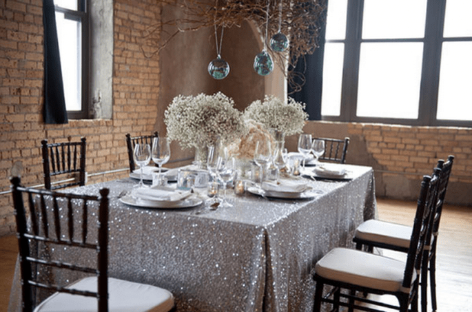 Decoração de mesas de casamento inspiradas no Natal