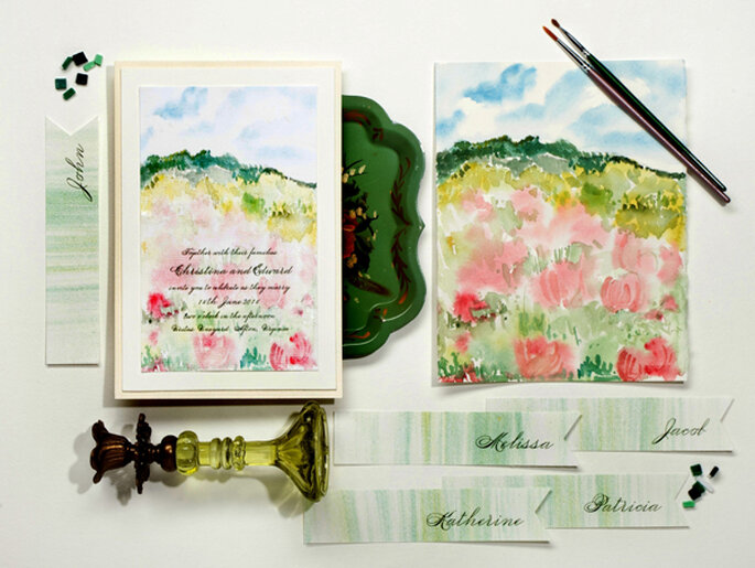 Toda la papelería de tu boda puede estar inspirada en la magia de las acuarelas - Foto Momental Designs Toda la papelería de tu boda puede estar inspirada en la magia de las acuarelas - Foto Momental Designs