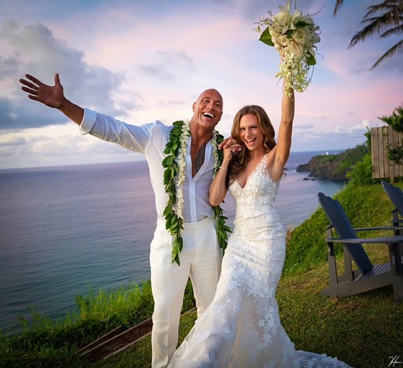 Casamento de Dwayne Johnson & Lauren Hashian | Foto via IG @therock