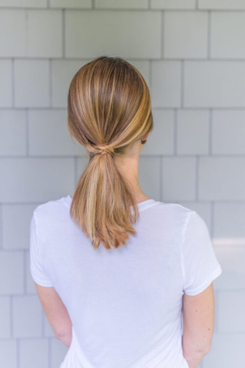 penteado casamento rabo-de-cavalo baixo cabelo liso