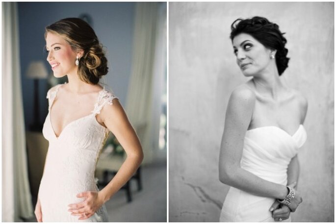 O decote coração estilo Odette é o mais simples e o melhor para favorecer o busto das noivas, uma aposta clássica atemporal. Foto: Andrew Cebulka & Joseba Sandoval