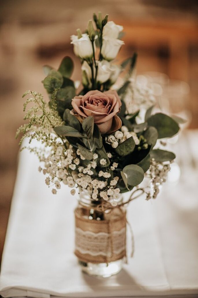 mesa casamento flores