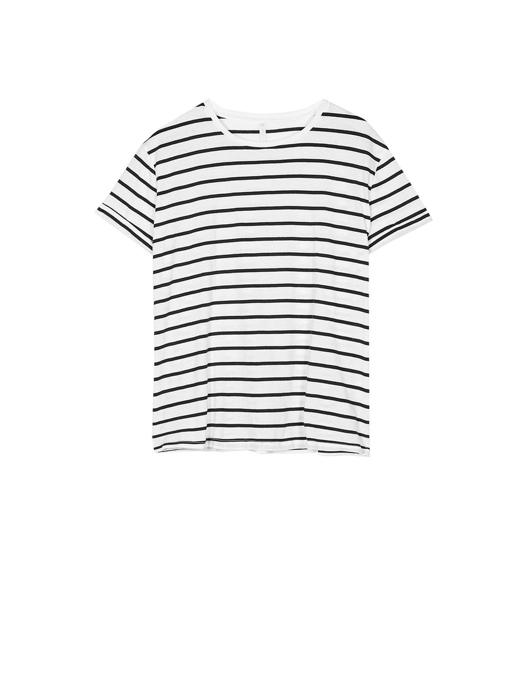 T-shirt às riscas da Stradivarius (5,95 euros)