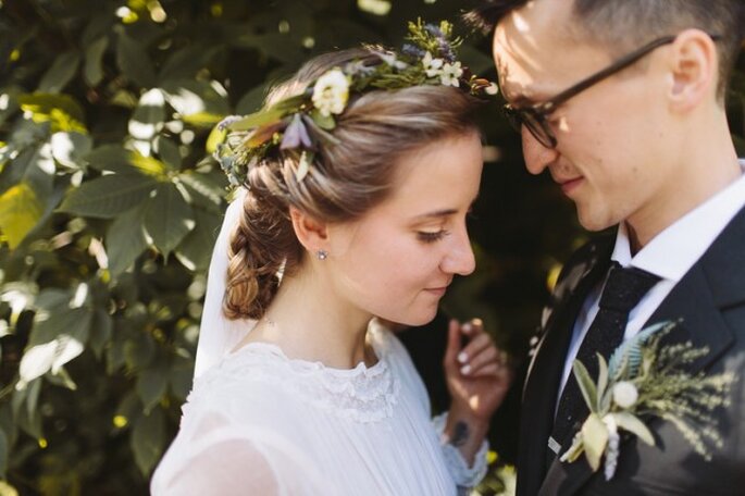 Un dulce casamiento íntimo con estilo vintage. Foto: Karen Kristian Photographer