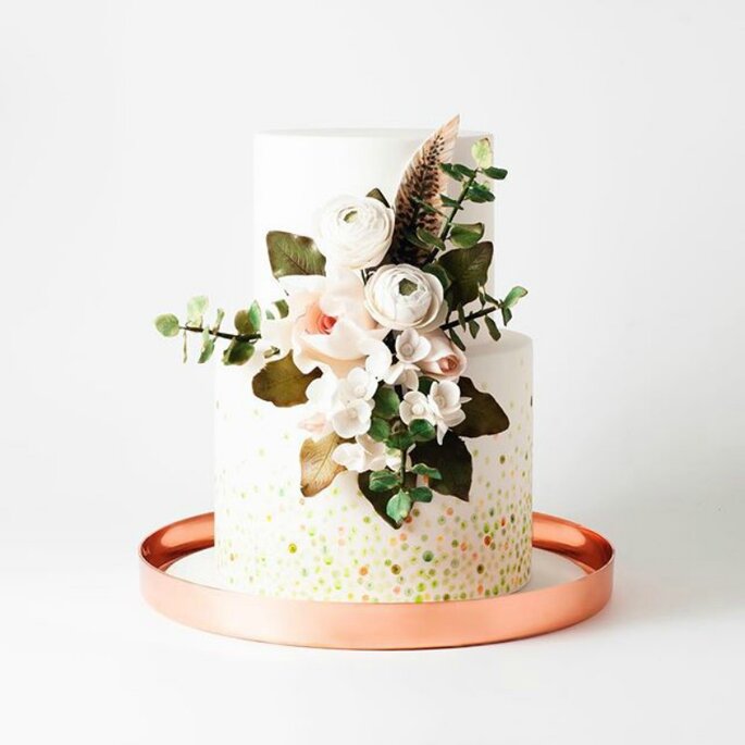 Inspiração para bolos de casamento modernos | Créditos: Cake ink Instagram