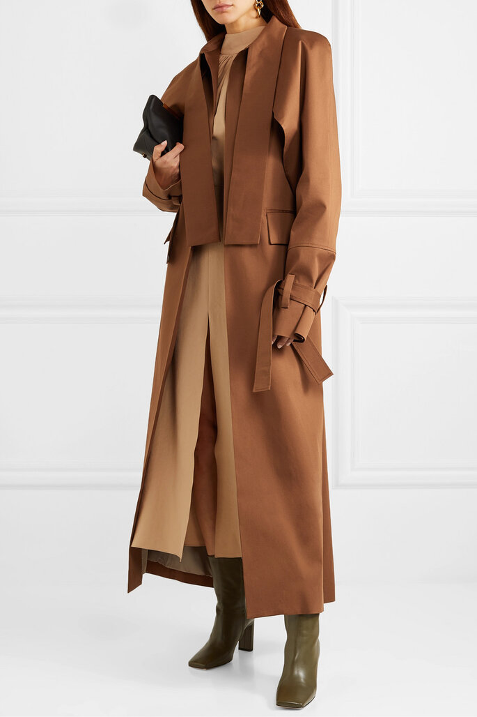 Trench gabardine estampado de Aleksandre Akhalkatsishvili via Net-a-Porter