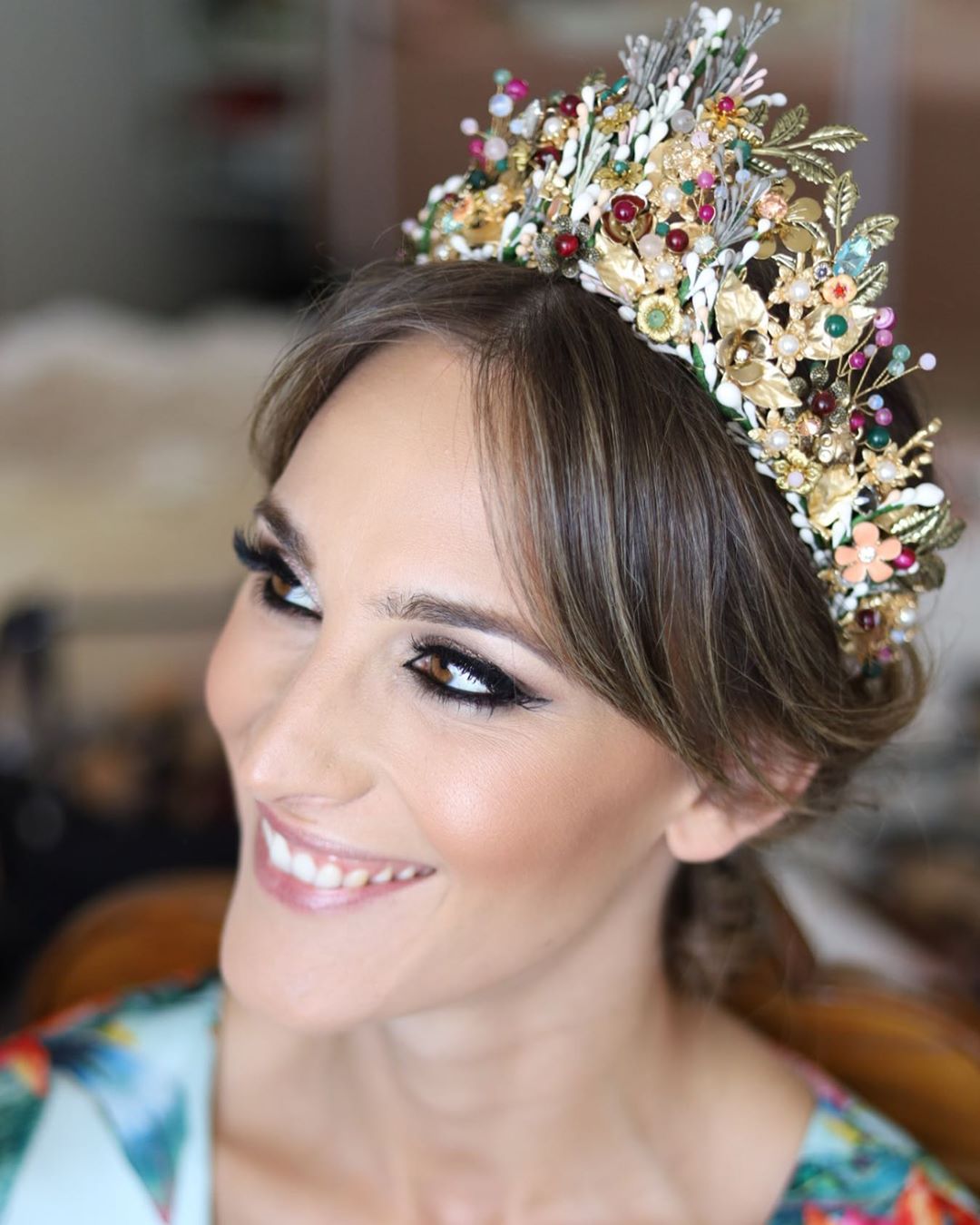 Penteado de noiva com franja