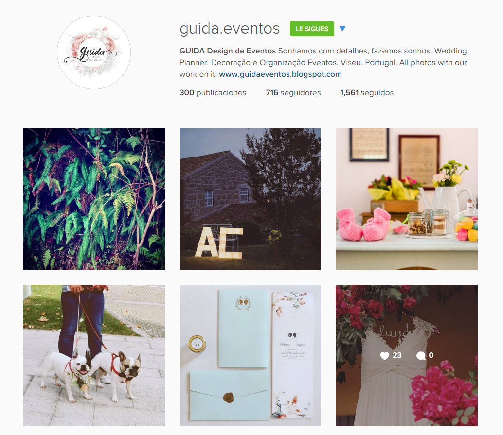 Instagram Guida Design de Eventos