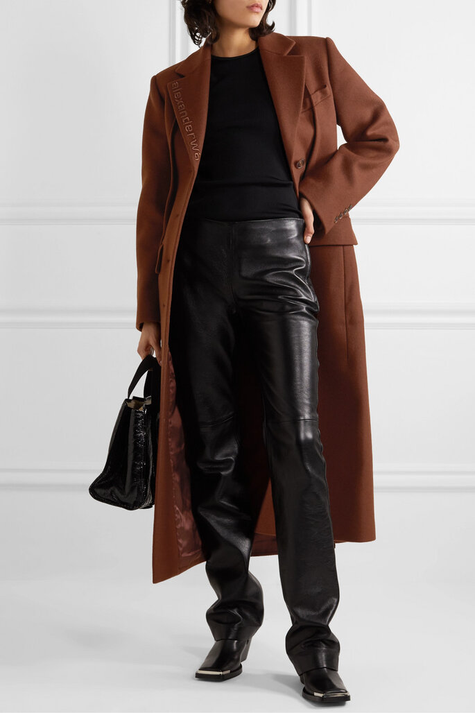 Casaco bordado em Lã e Feltro de Alexander Wang via Net-a-Porter
