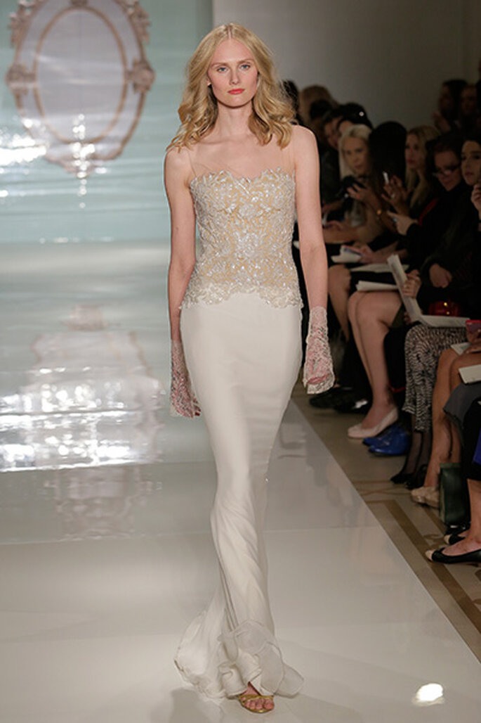 Colecção de Verão de Noivas 2015 de Reem Acra na NY Bridal Week. Foto: Getty.