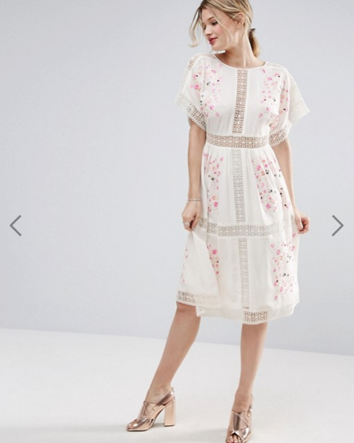 ASOS PREMIUM Embroidered Midi Dress (91,89€)