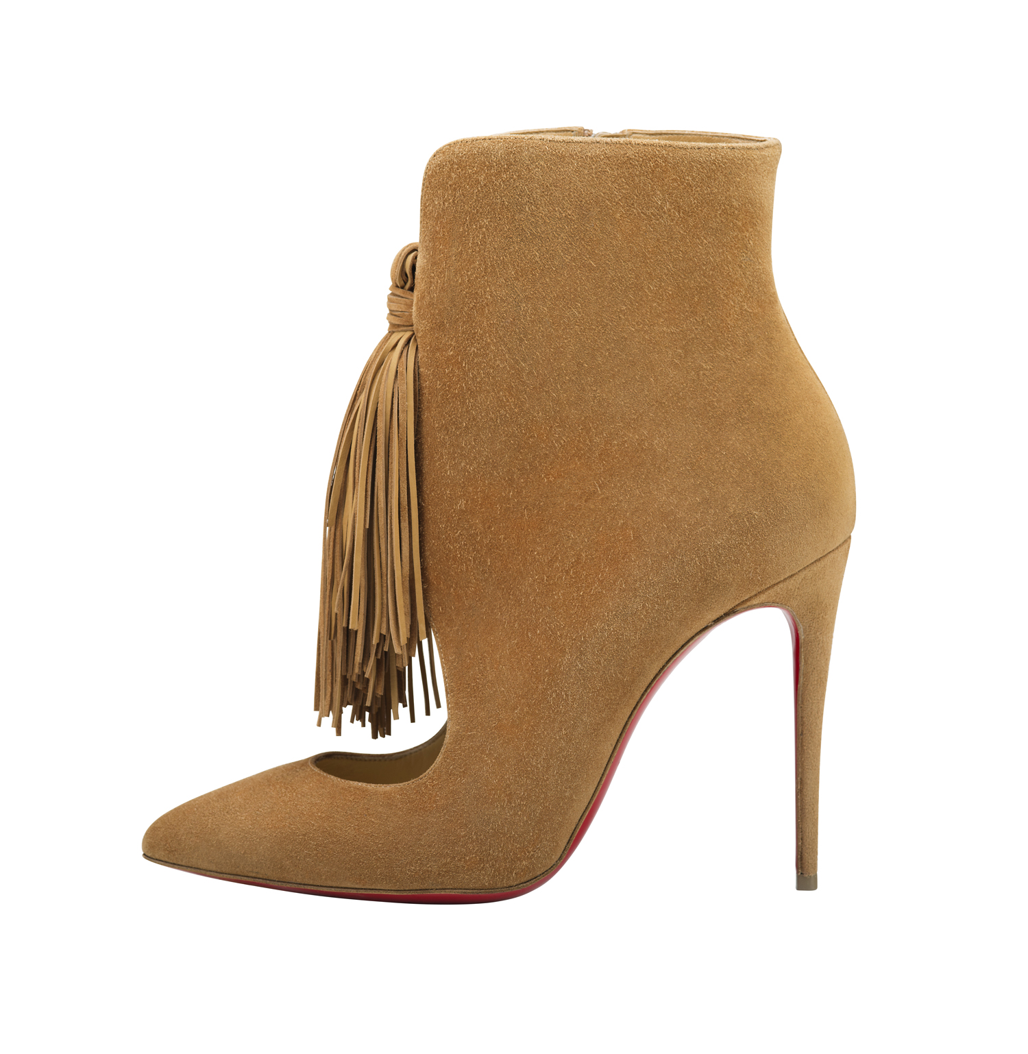 Christian Louboutin Ottocarla 100 Veau Velours Noisette.