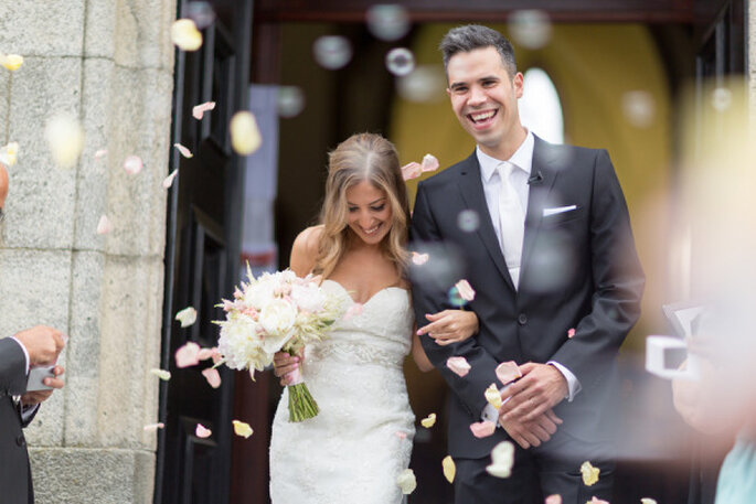 Boda romántica en Portugal. Foto: André Teixeira, Brancoprata