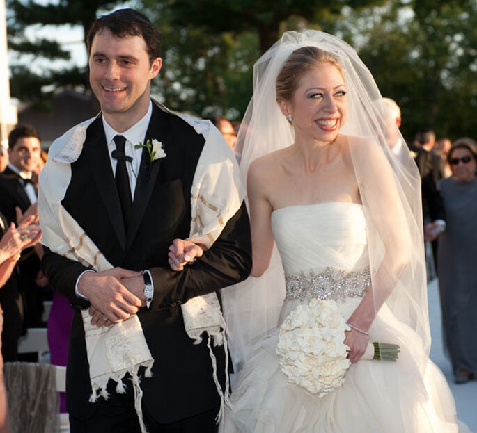 Vestido de noiva Chelsea Clinton - Barbara Kinney via FilmMagic / Getty Images