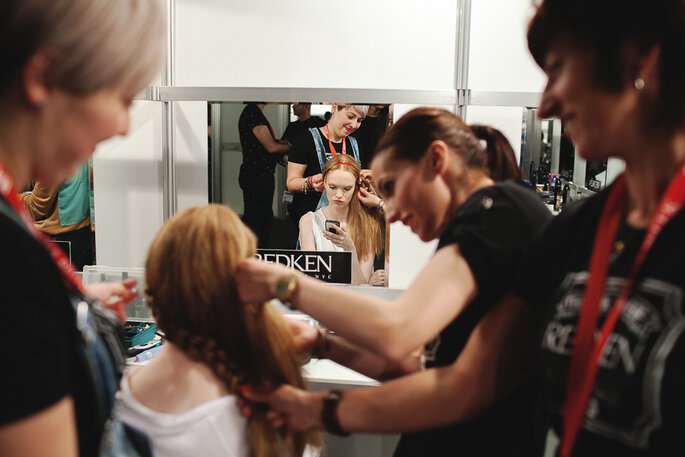 Backstage Barcelona Bridal Week Backstage Barcelona Bridal Week