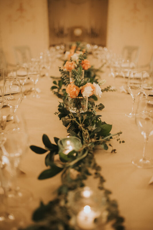 decoração mesa de casamento