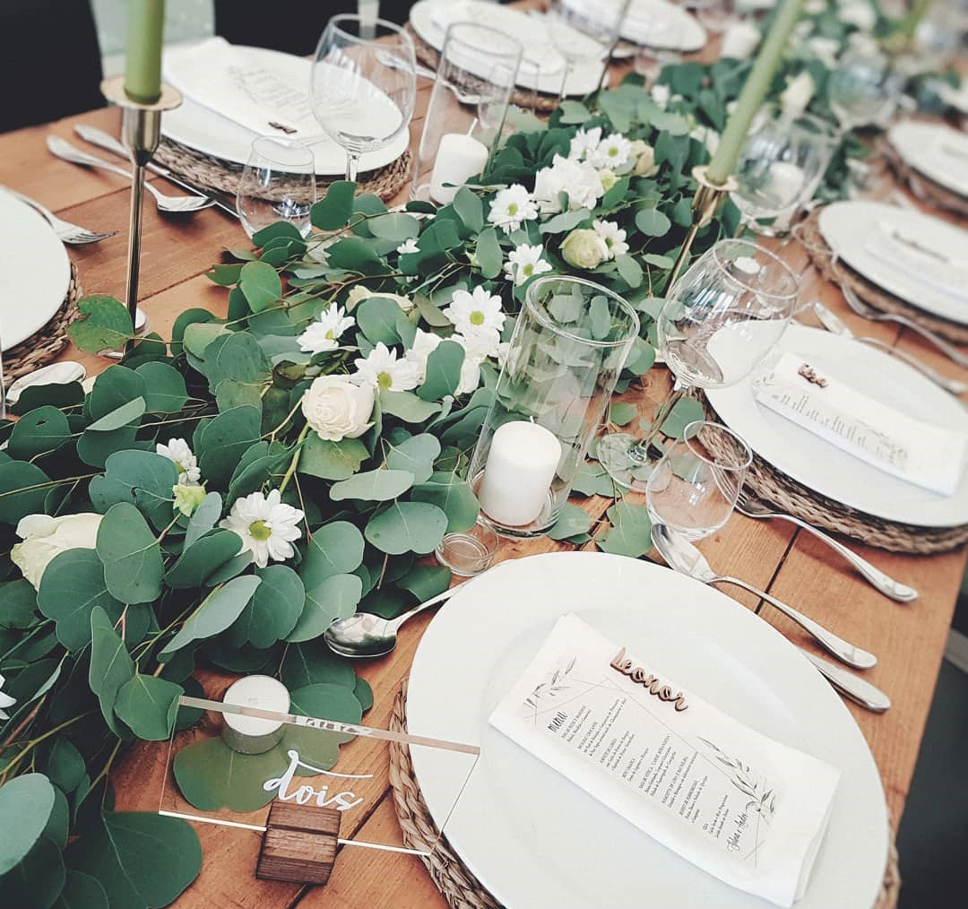 mesa de casamento estilo rústico