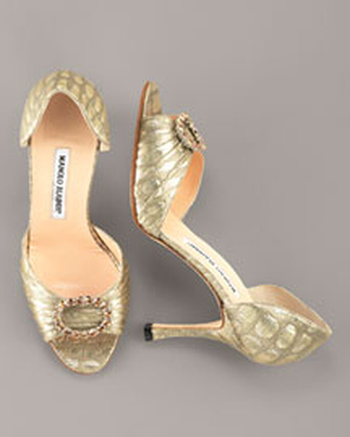 Manolo Blahnik dorado