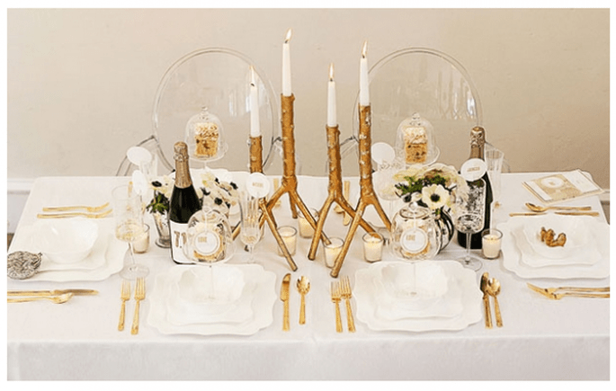 Decoração de mesas de casamento inspiradas no Natal